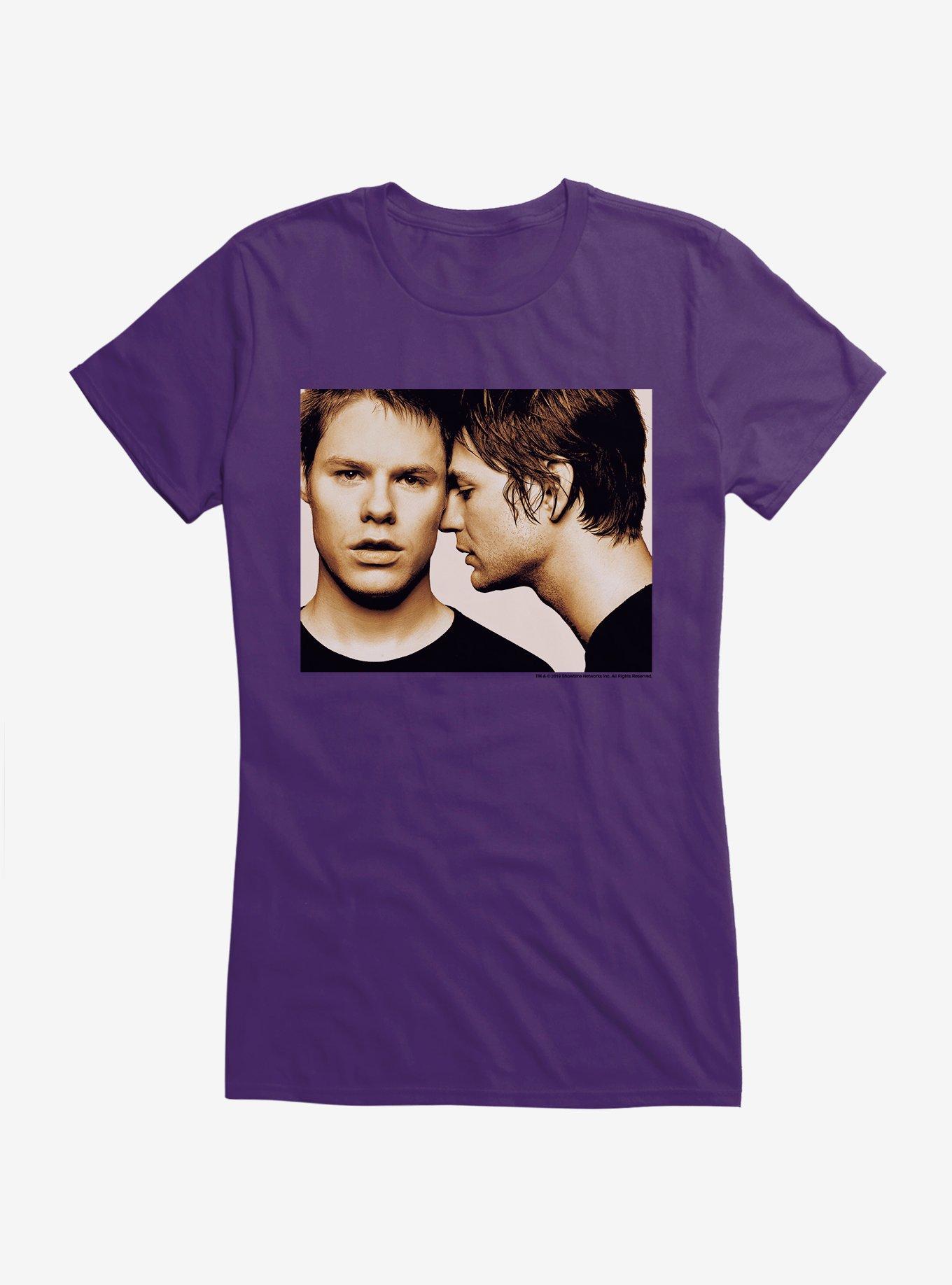 Queer As Folk Couple Photo Girls T-Shirt, PURPLE, hi-res