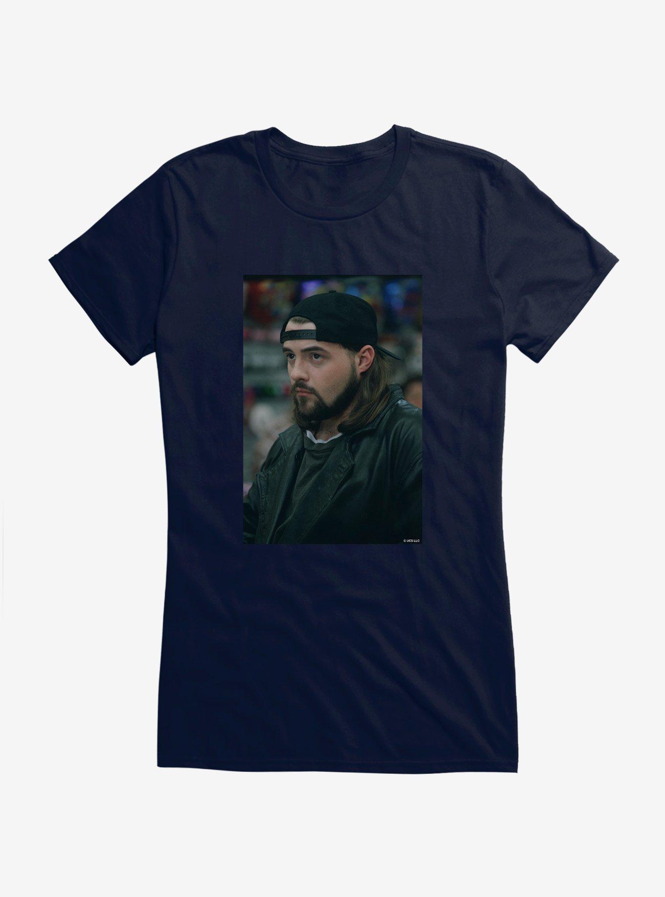 Mallrats Silent Bob Girls T-Shirt, NAVY, hi-res