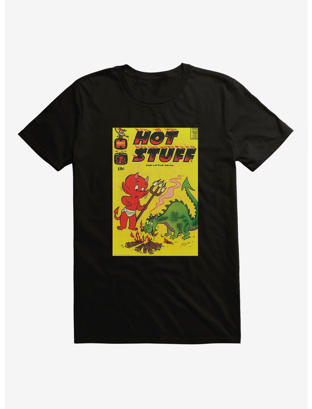 Hot Stuff The Little Devil Campfire Comic Cover T-Shirt, BLACK, hi-res