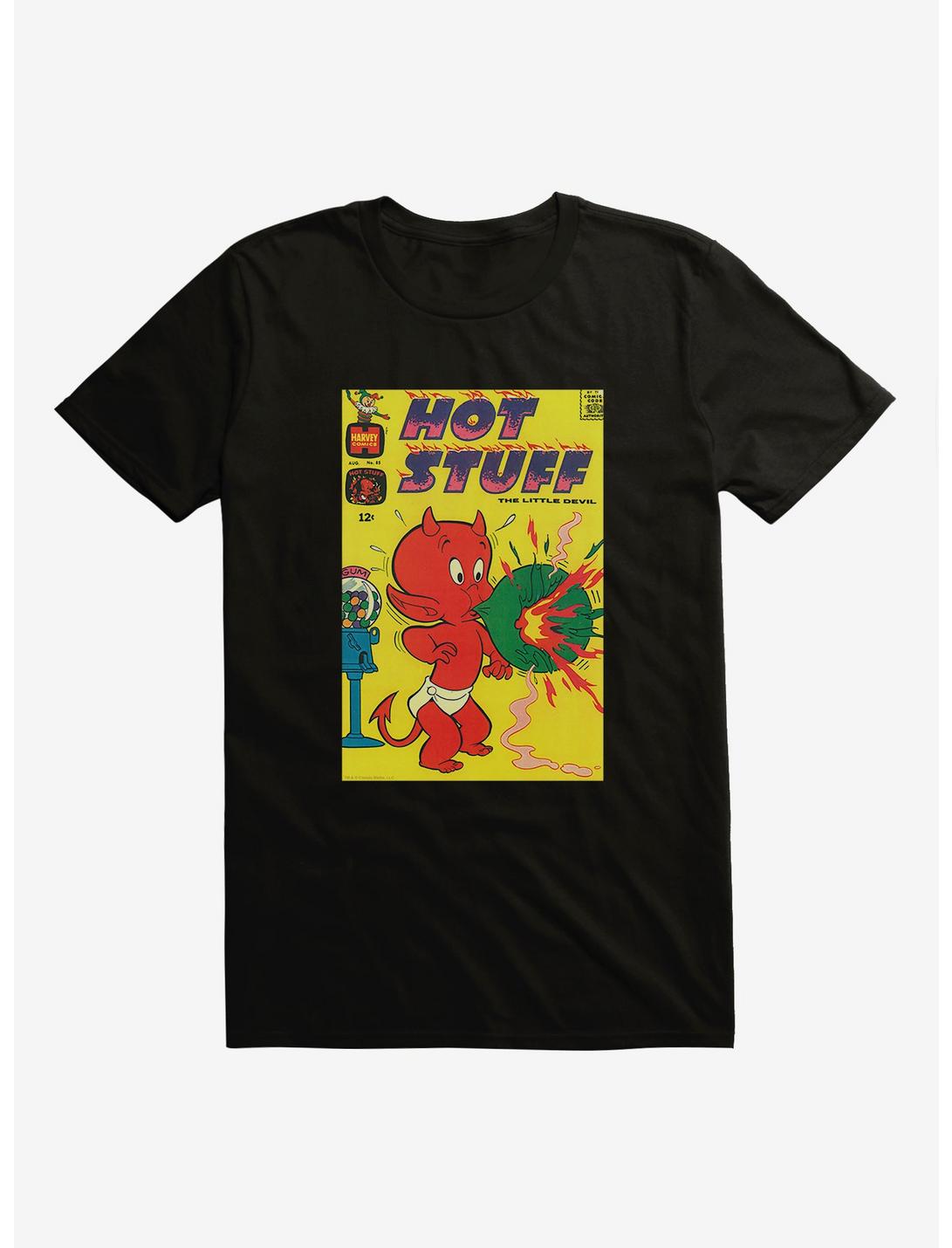 Hot Stuff The Little Devil Bubble Gum Comic Cover T-Shirt, BLACK, hi-res