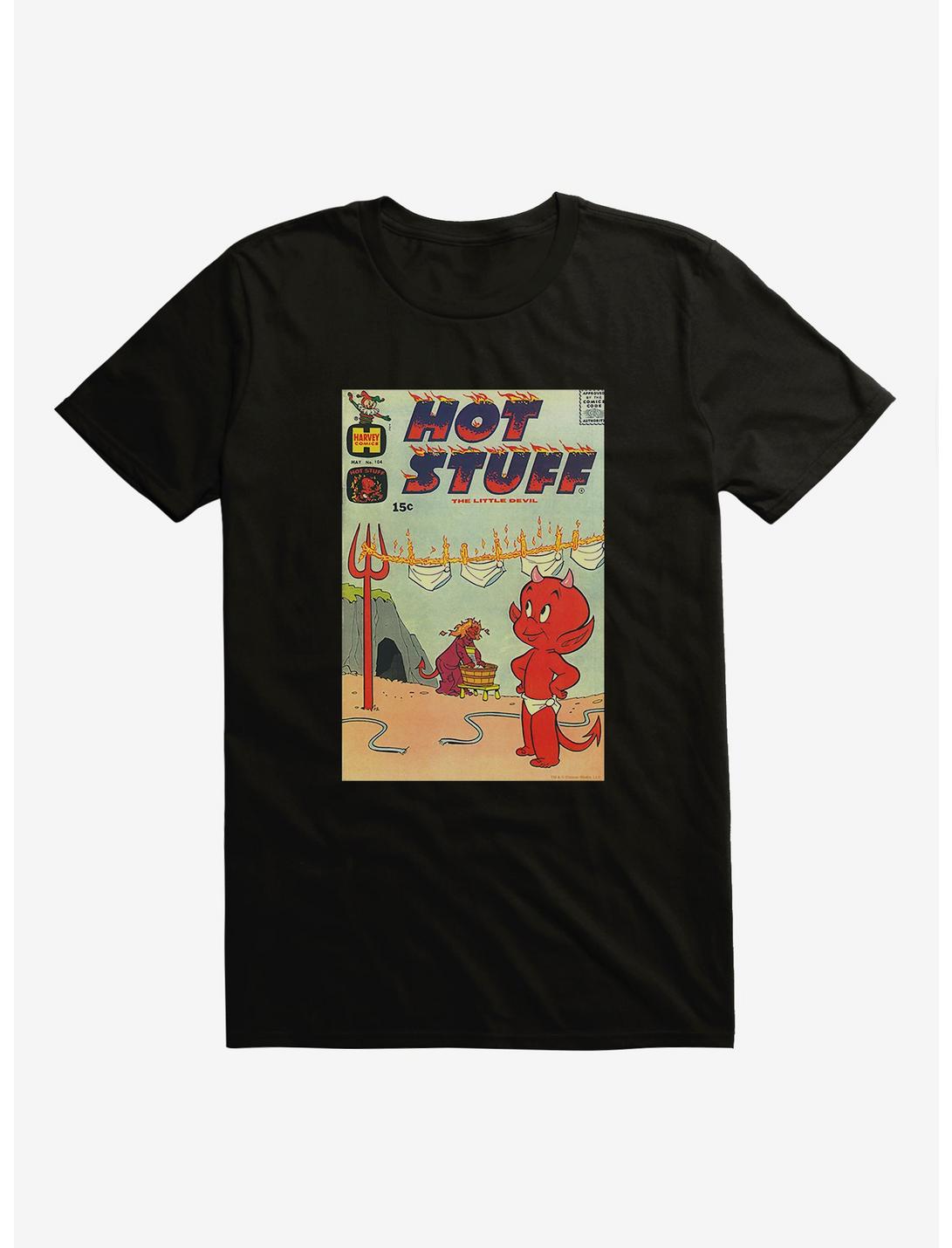 Hot Stuff The Little Devil Laundry Day Comic Cover T-Shirt, BLACK, hi-res