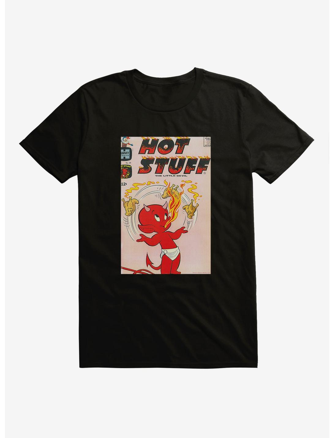 Hot Stuff The Little Devil Juggling Comic Cover T-Shirt, BLACK, hi-res