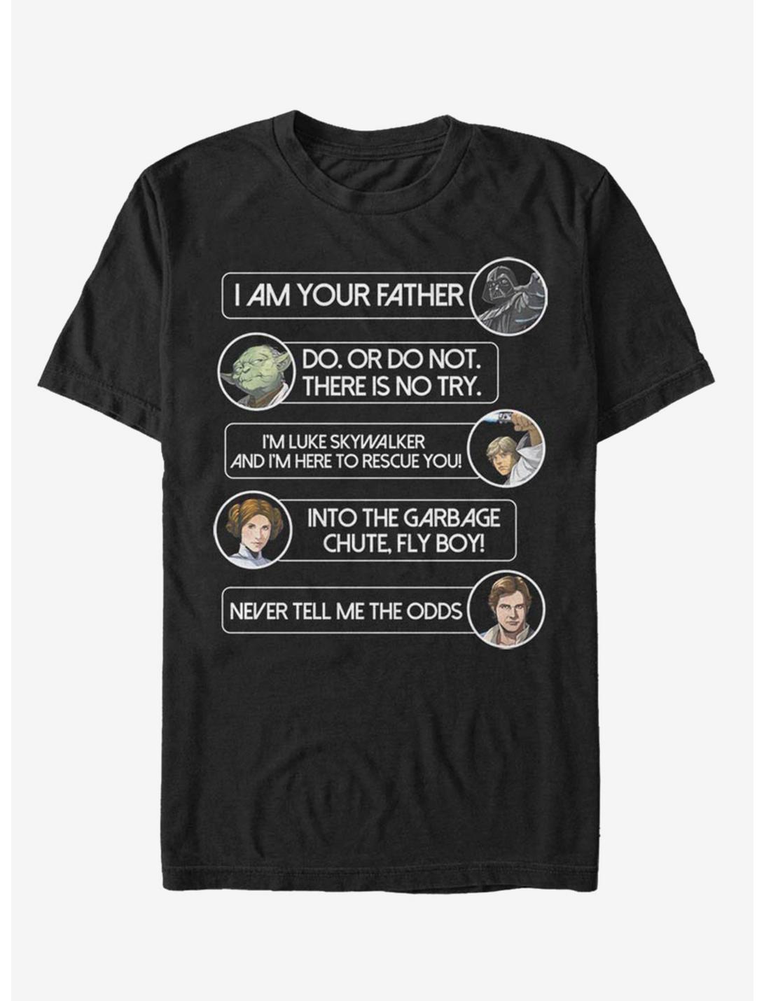 Star Wars Character Quotage T-Shirt, BLACK, hi-res