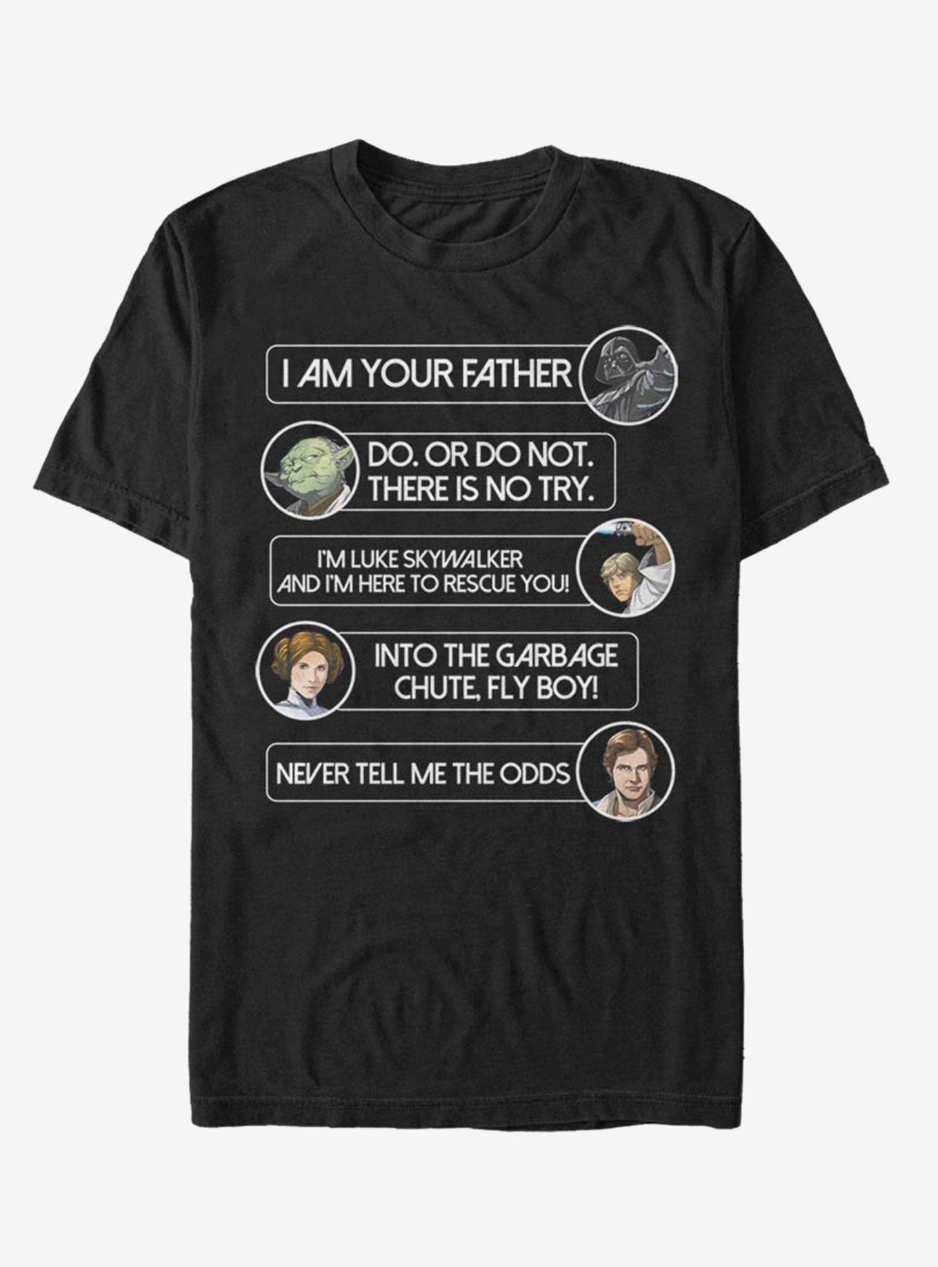 Star Wars Character Quotage T-Shirt, BLACK, hi-res