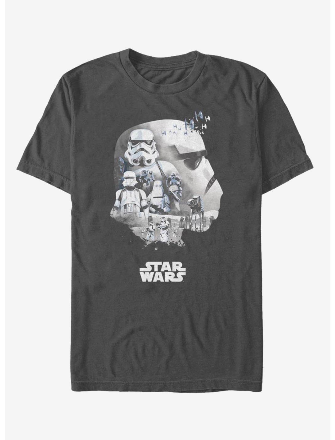 Star Wars Trooper Head Fill T-Shirt, CHARCOAL, hi-res