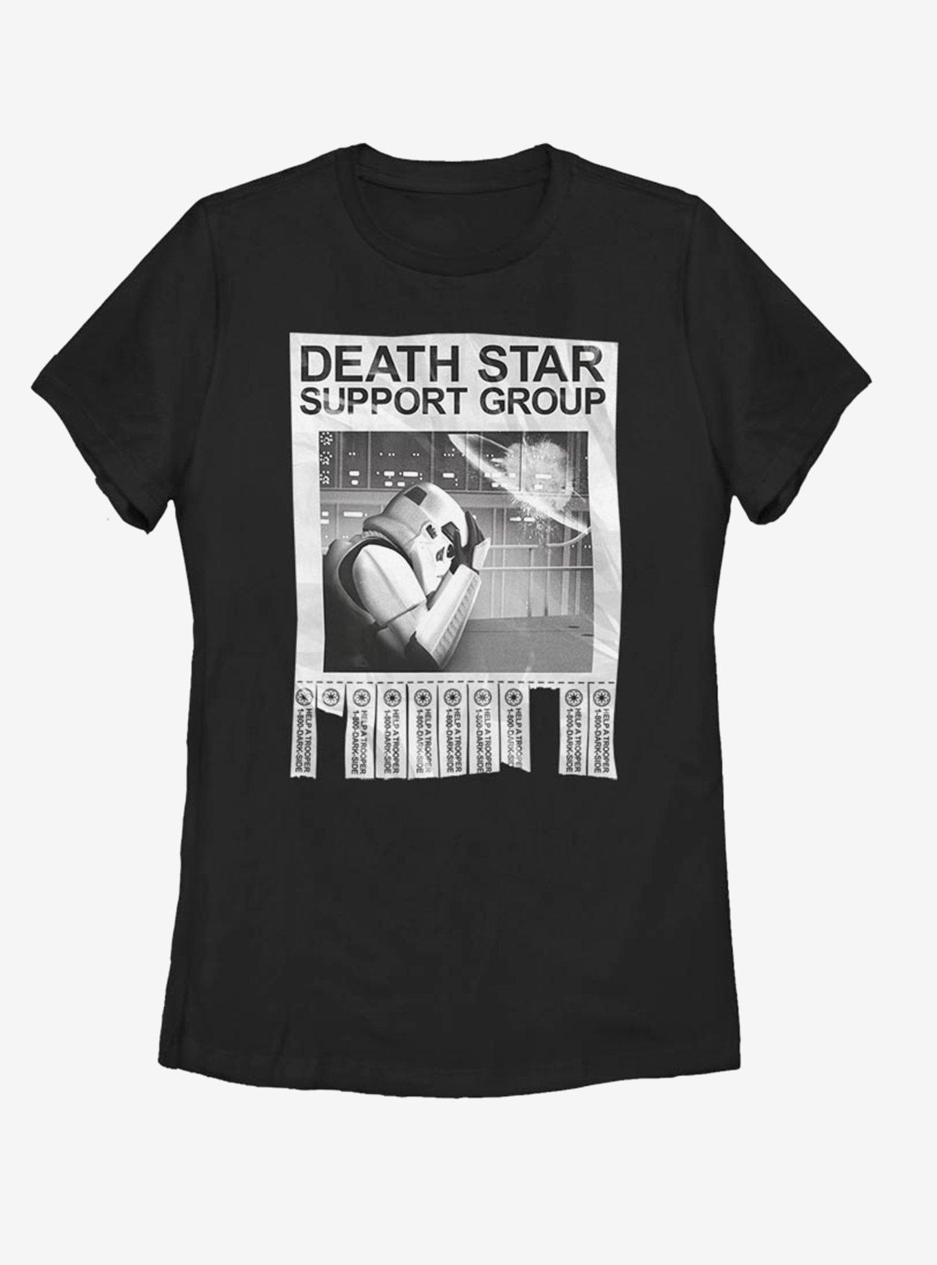 Star Wars Death Star Support Group Womens T-Shirt, BLACK, hi-res