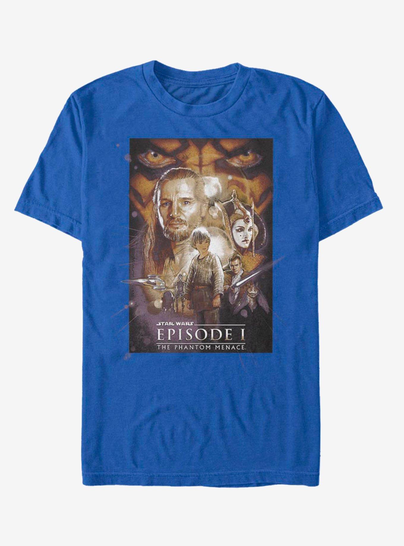 Star Wars Menace Poster T-Shirt, ROYAL, hi-res