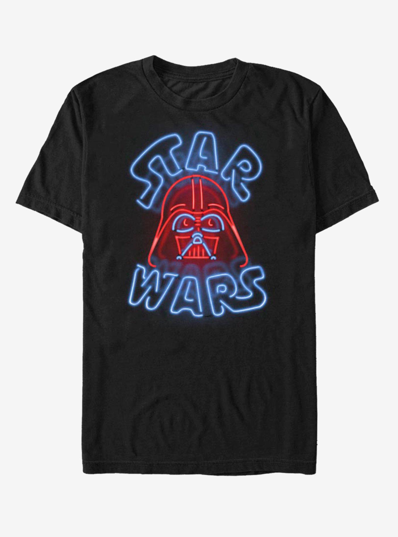 Star Wars Vader Neon Sign T-Shirt, BLACK, hi-res