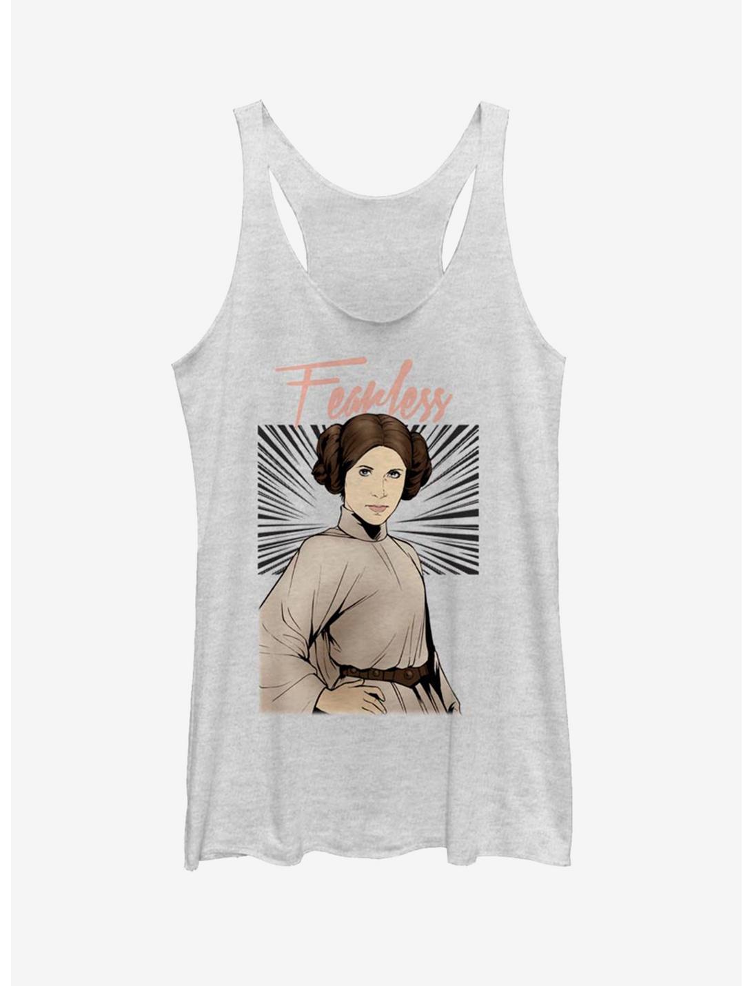 Star Wars Leia Fearless Womens Tank Top, WHITE HTR, hi-res