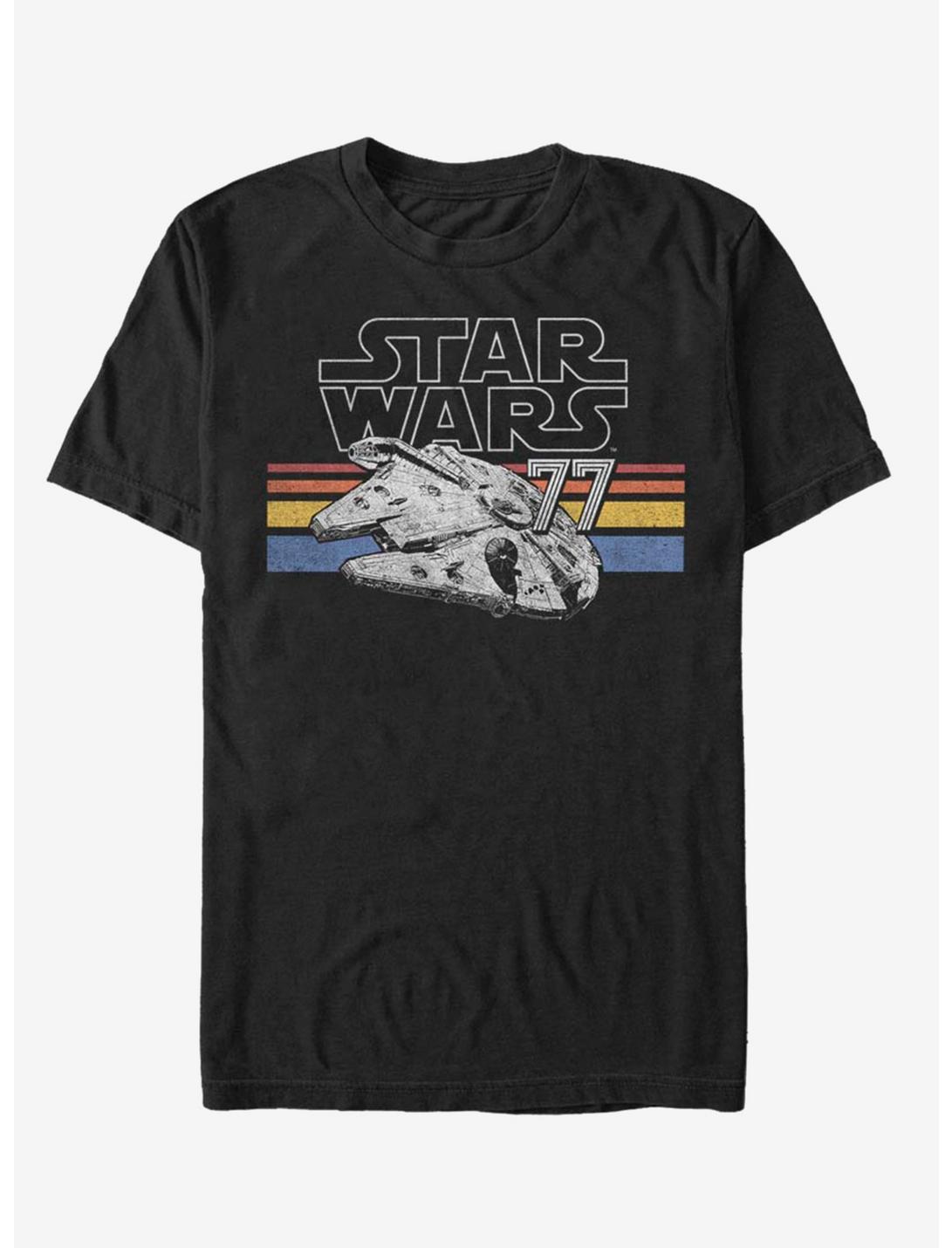 Star Wars Falcon Stripes T-Shirt, BLACK, hi-res