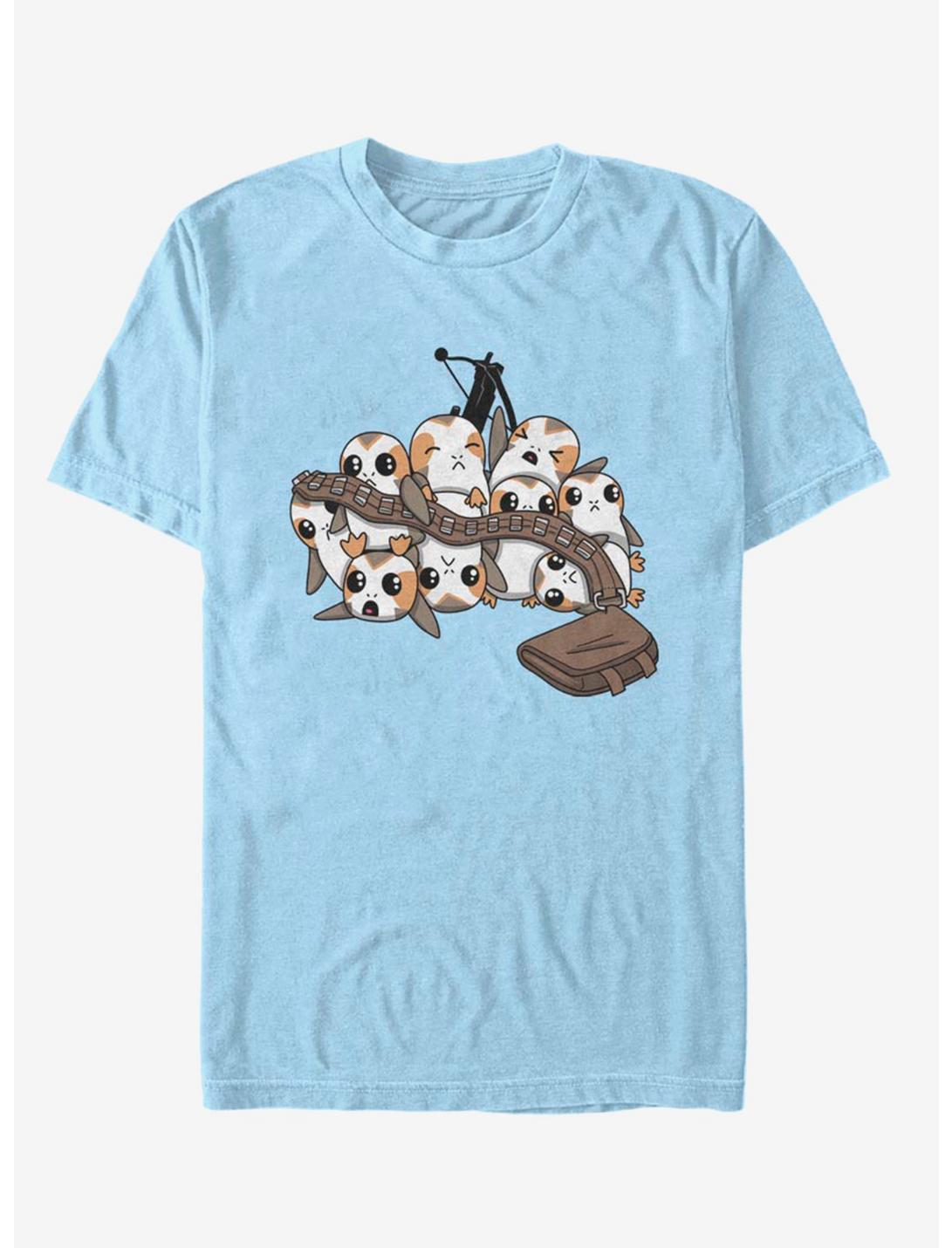 Star Wars: The Last Jedi Porg Pile And Chewbacca T-Shirt, LT BLUE, hi-res