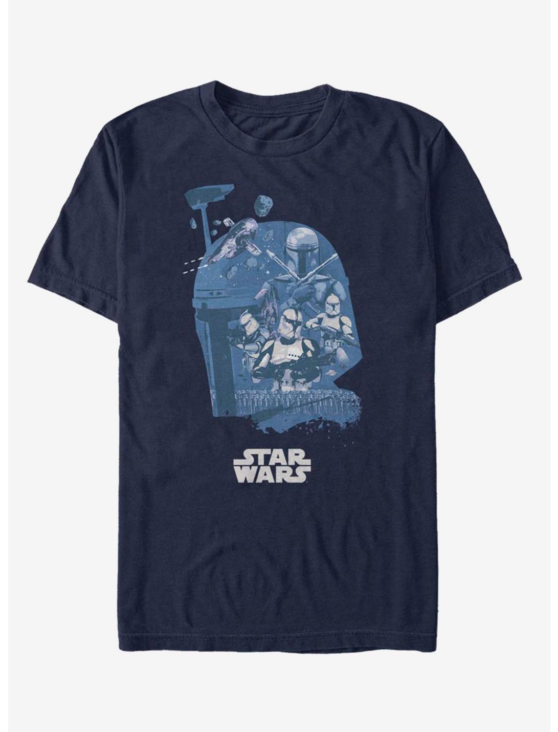 Star Wars Boba Fett Head Fill T-Shirt, NAVY, hi-res