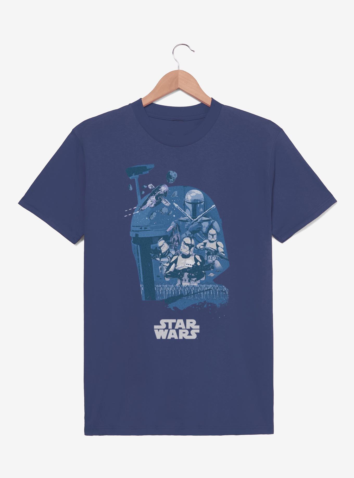 Star Wars Boba Fett Head Fill T-Shirt, NAVY, hi-res view 1