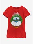 Star Wars R2 Wreath Youth Girls T-Shirt, RED, hi-res