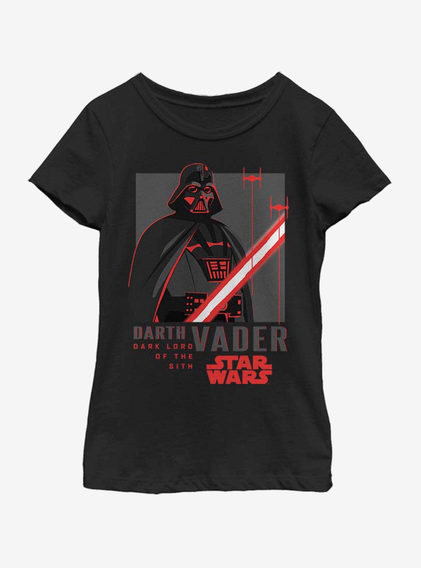 Star Wars Vader Magazine Youth Girls T-Shirt, BLACK, hi-res