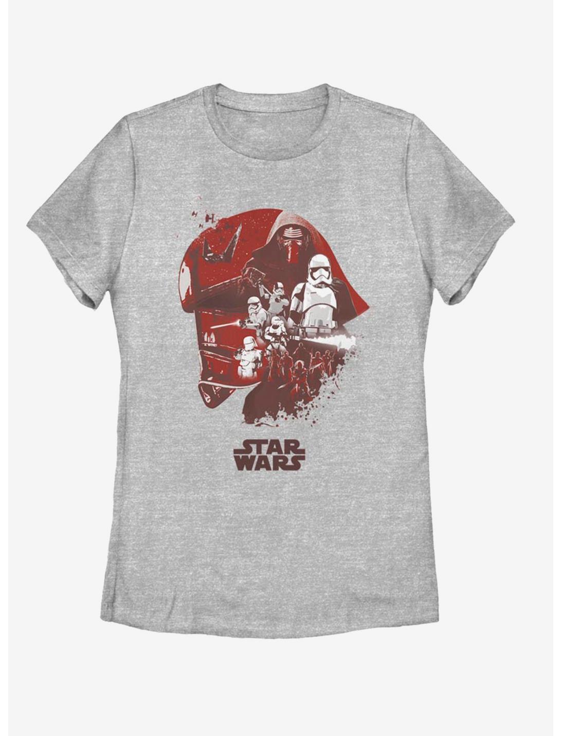 Star Wars: The Last Jedi Phasma Head Fill Womens T-Shirt, ATH HTR, hi-res