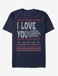 Star Wars Ugly Sweater Design Love T-Shirt, NAVY, hi-res