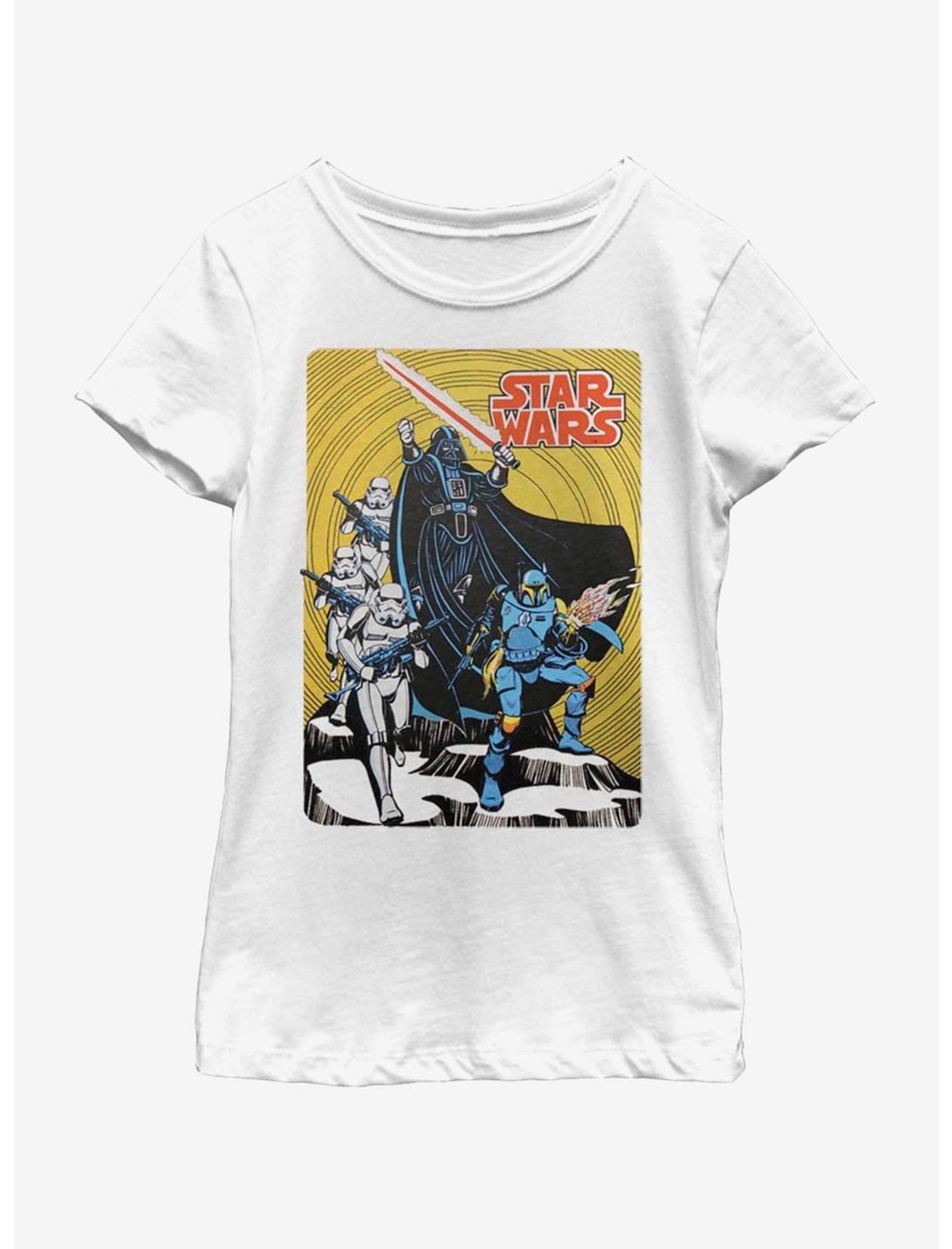 Star Wars Vintage Cover Youth Girls T-Shirt, WHITE, hi-res