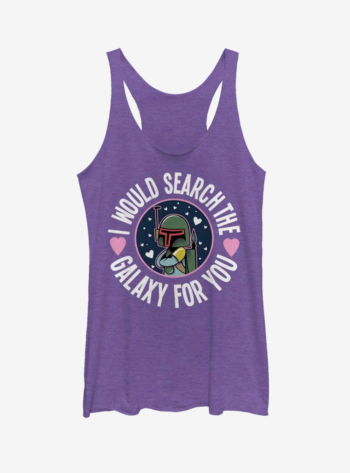 Star Wars Search The Galaxy Womens Tank Top, PUR HTR, hi-res
