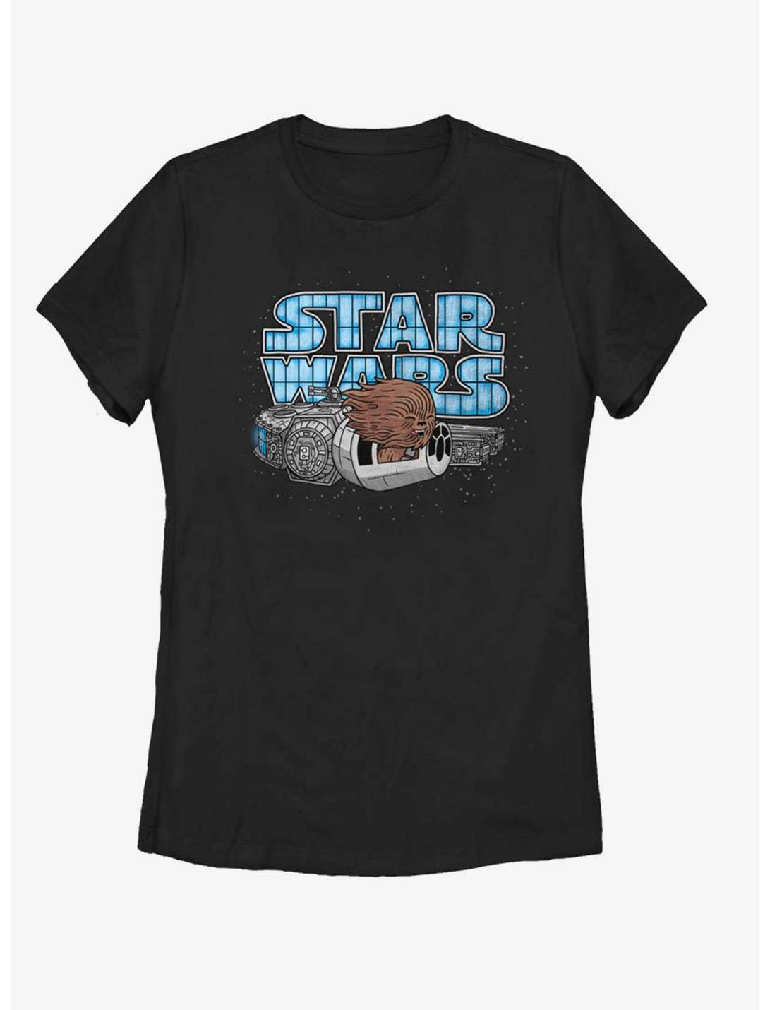Star Wars Hair in the Wind Womens T-Shirt, BLACK, hi-res