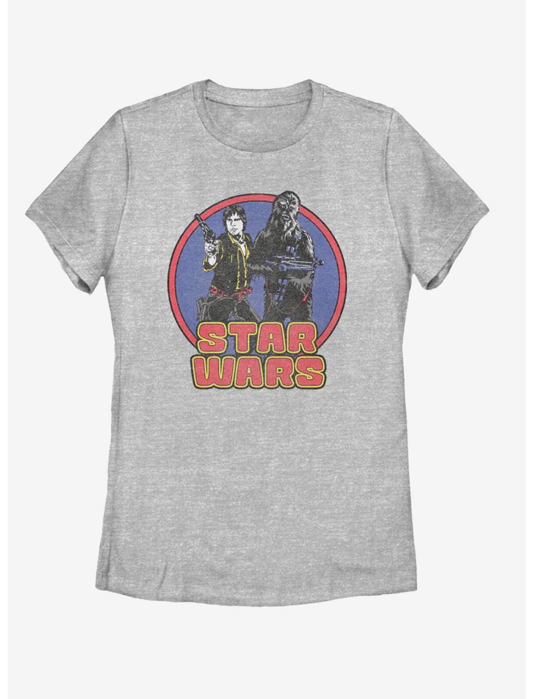 Star Wars Circle Chewie and Han Womens T-Shirt, ATH HTR, hi-res