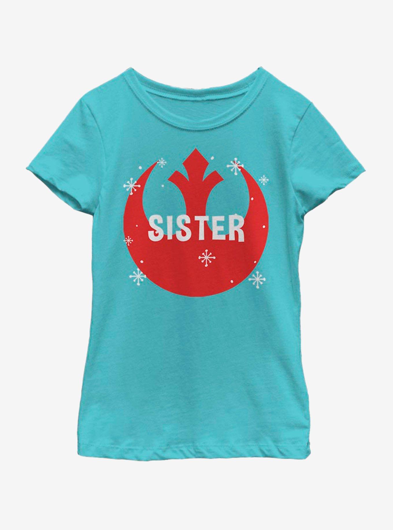 Star Wars Overlay Sister Youth Girls T-Shirt, TAHI BLUE, hi-res