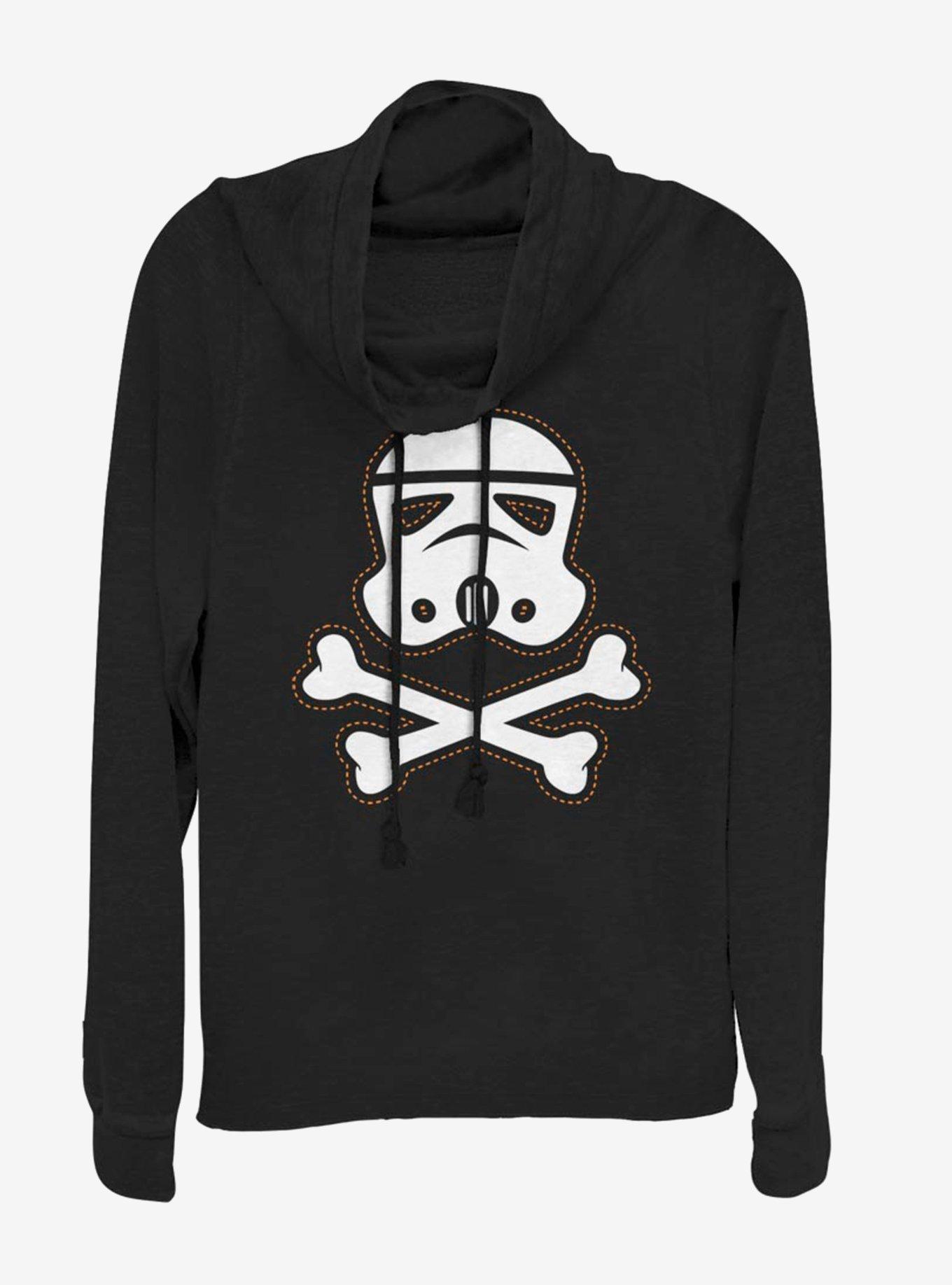 Star Wars Trooper Skull Patch Cowlneck Long-Sleeve Womens Top, , hi-res