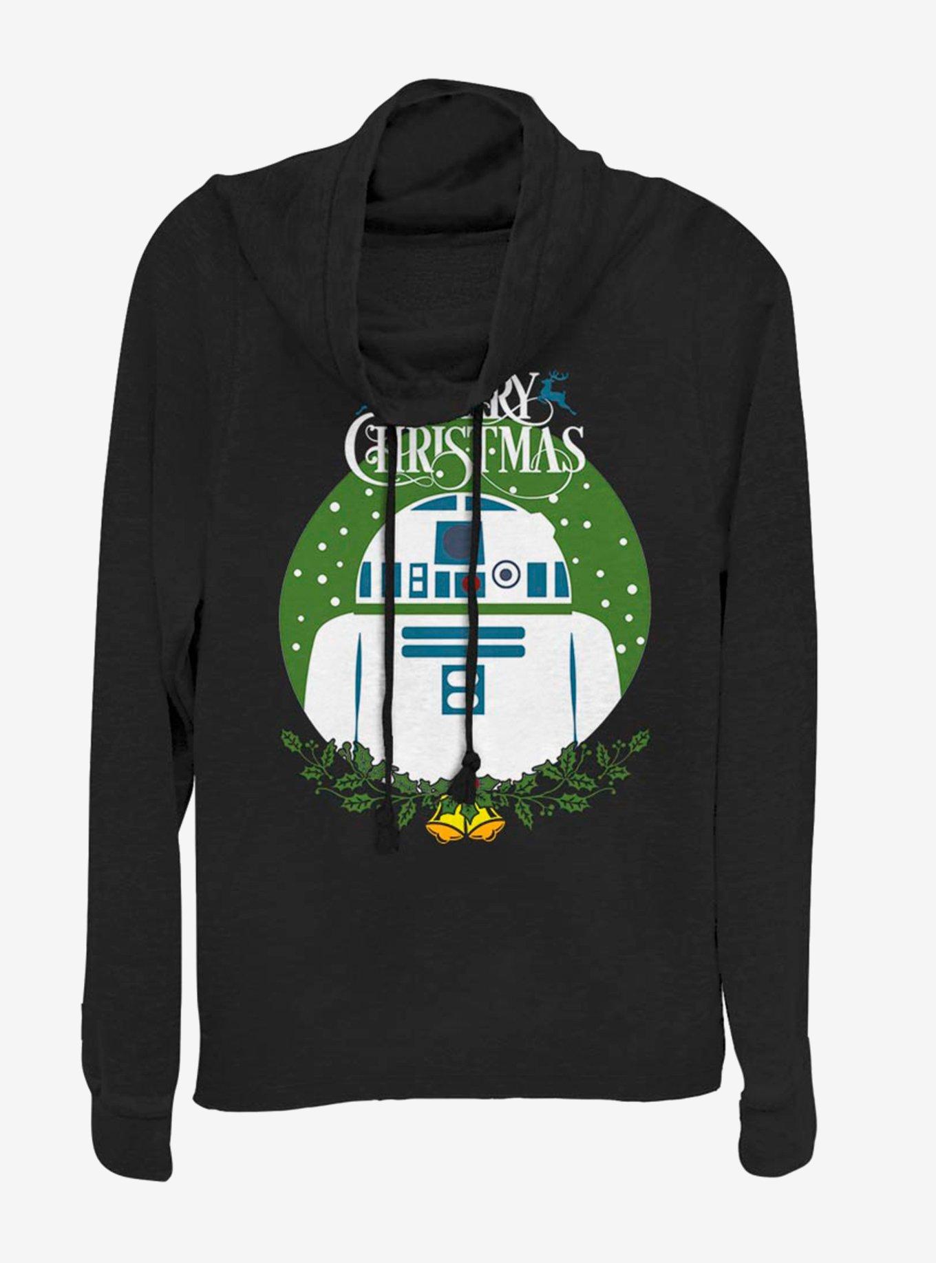 Star Wars R2 Wreath Cowlneck Long-Sleeve Womens Top, , hi-res