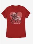 Star Wars Yoda Heart Womens T-Shirt, RED, hi-res