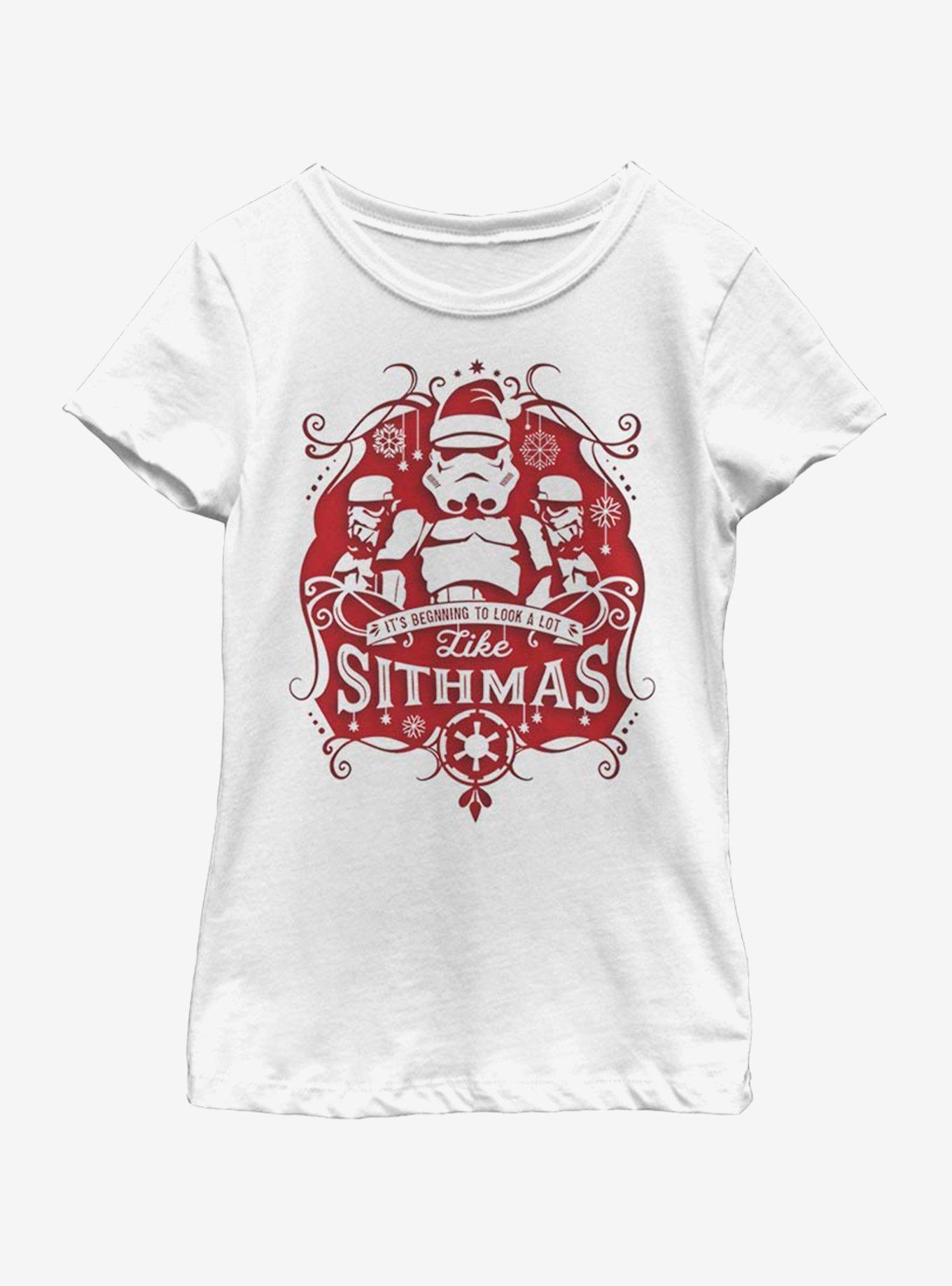 Star Wars Trooper Claus Youth Girls T-Shirt, , hi-res