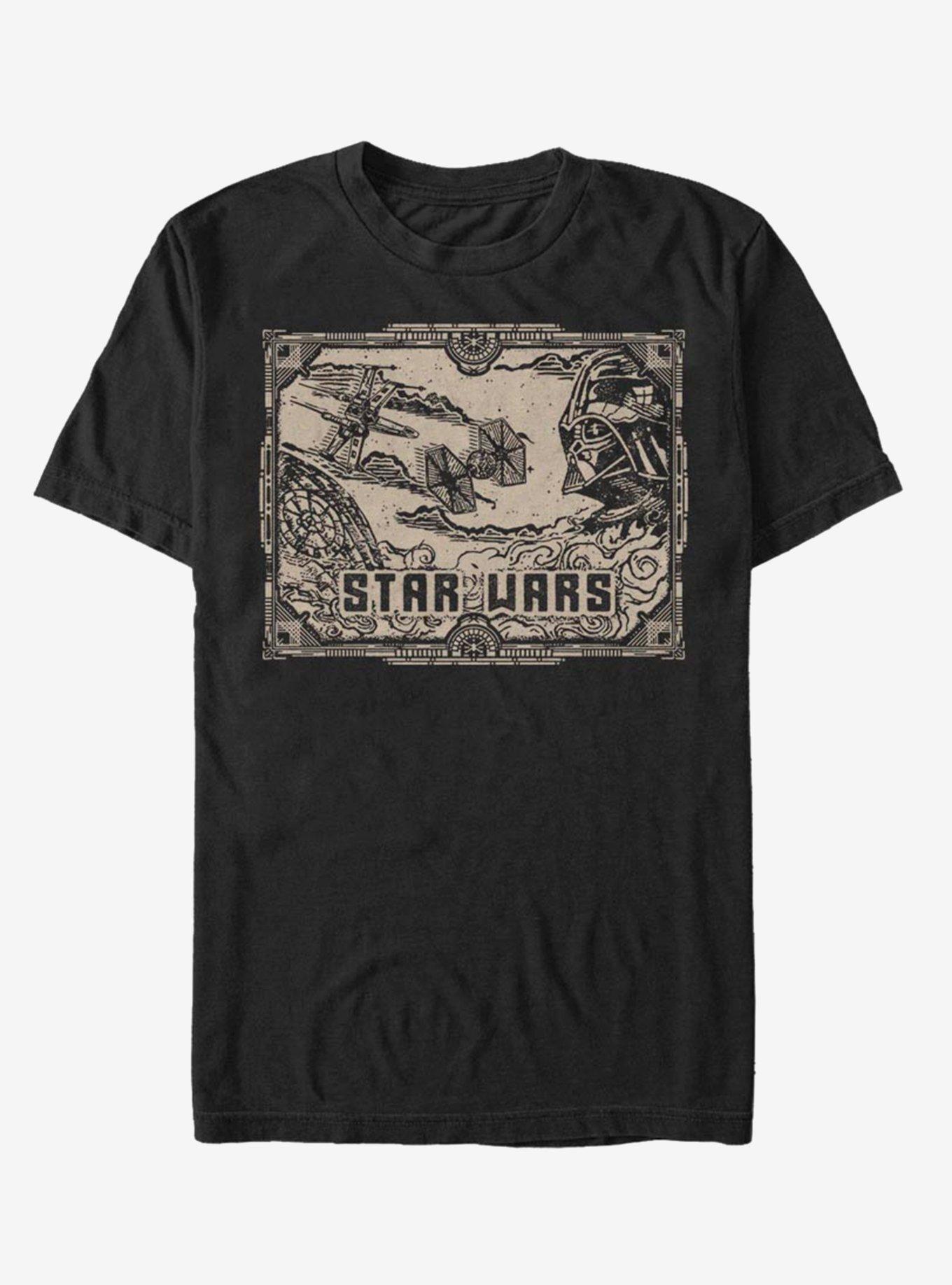 Star Wars Old Fashioned Space Fight T-Shirt, , hi-res