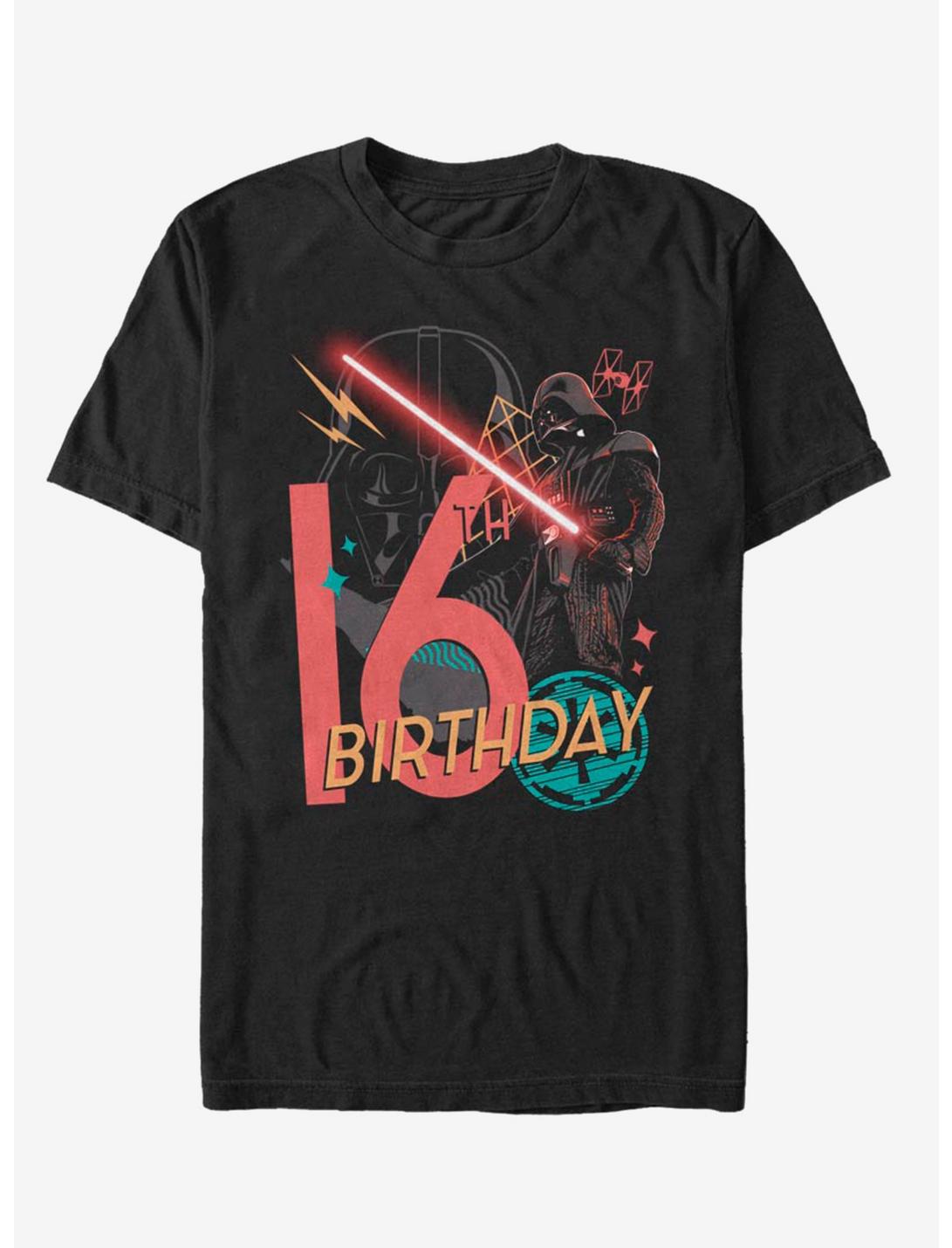 Star Wars Vader 16th Bday T-Shirt, BLACK, hi-res