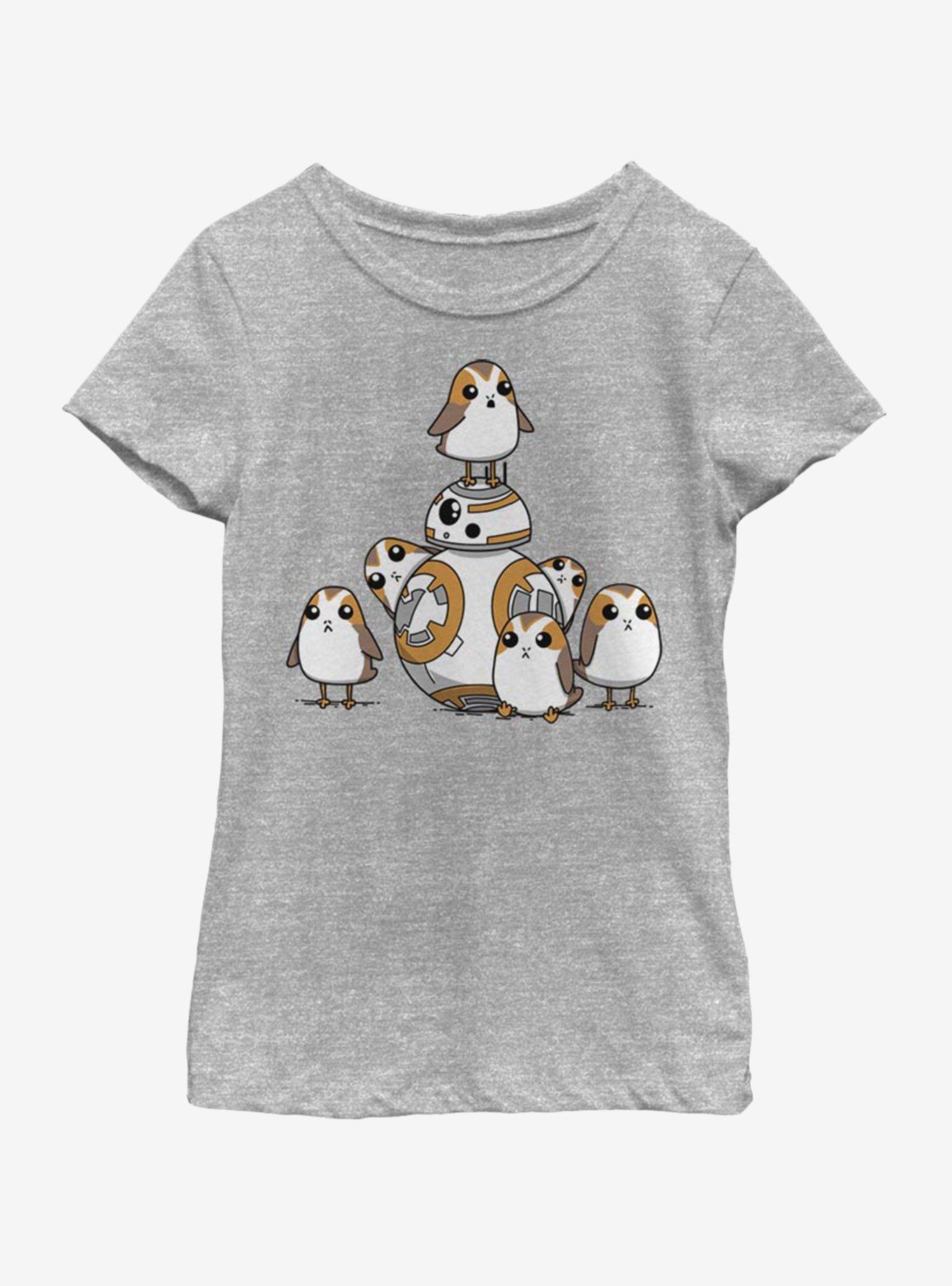 Star Wars: The Last Jedi BB8 and Porgs Youth Girls T-Shirt, , hi-res