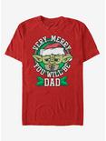 Star Wars Merry Yoda Dad T-Shirt, RED, hi-res