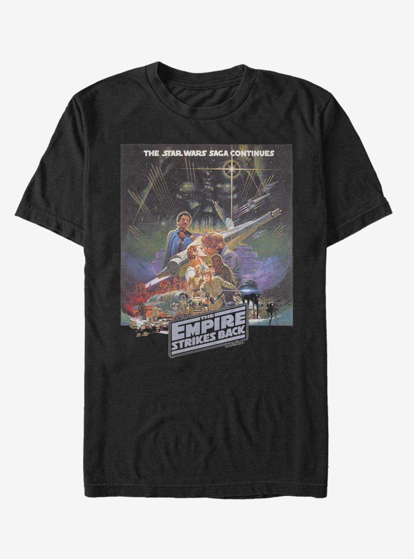 Star Wars Saga Continues Poster T-Shirt, BLACK, hi-res