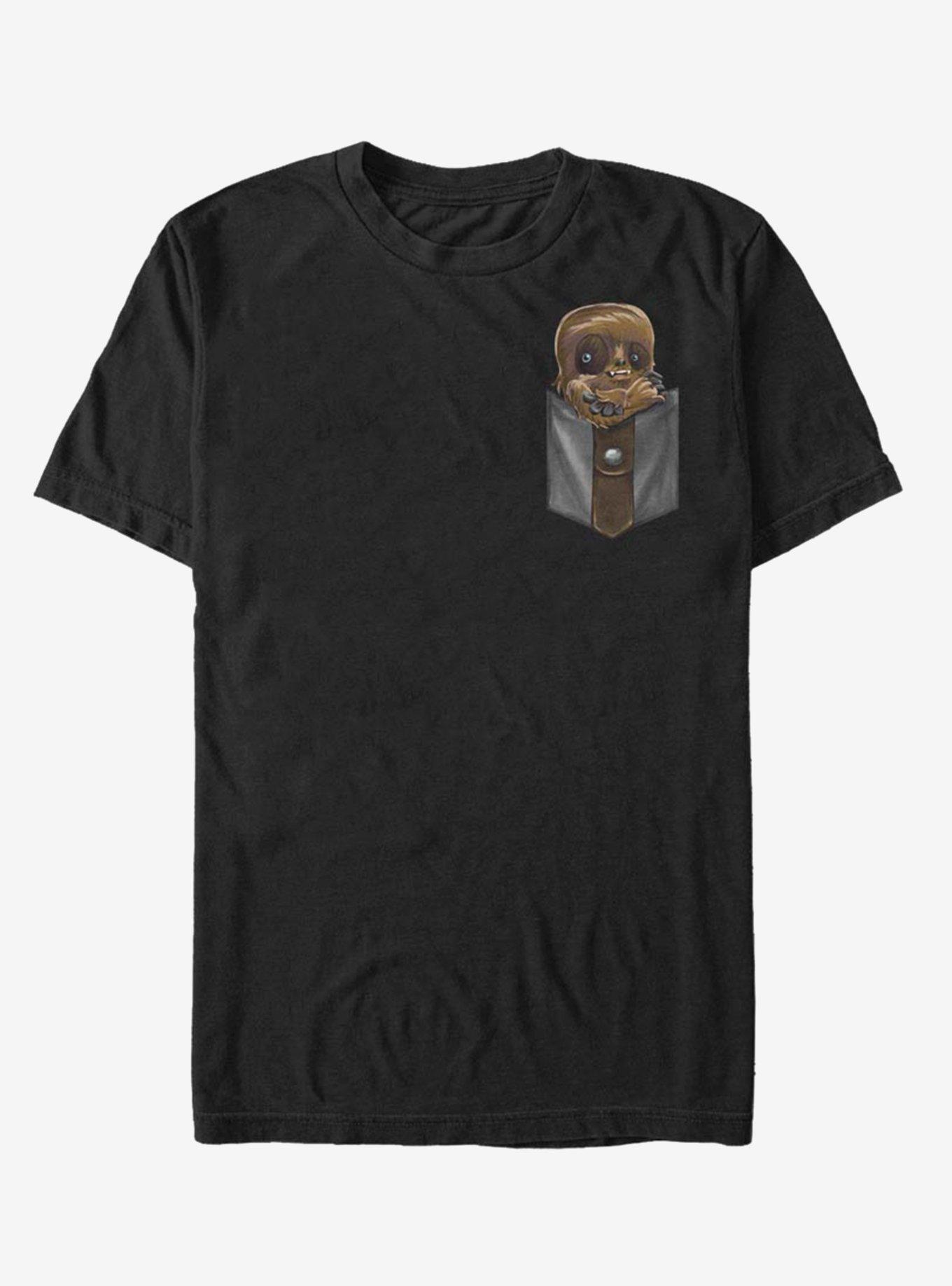 Star Wars Chewie Cutie Faux Pocket T-Shirt, BLACK, hi-res