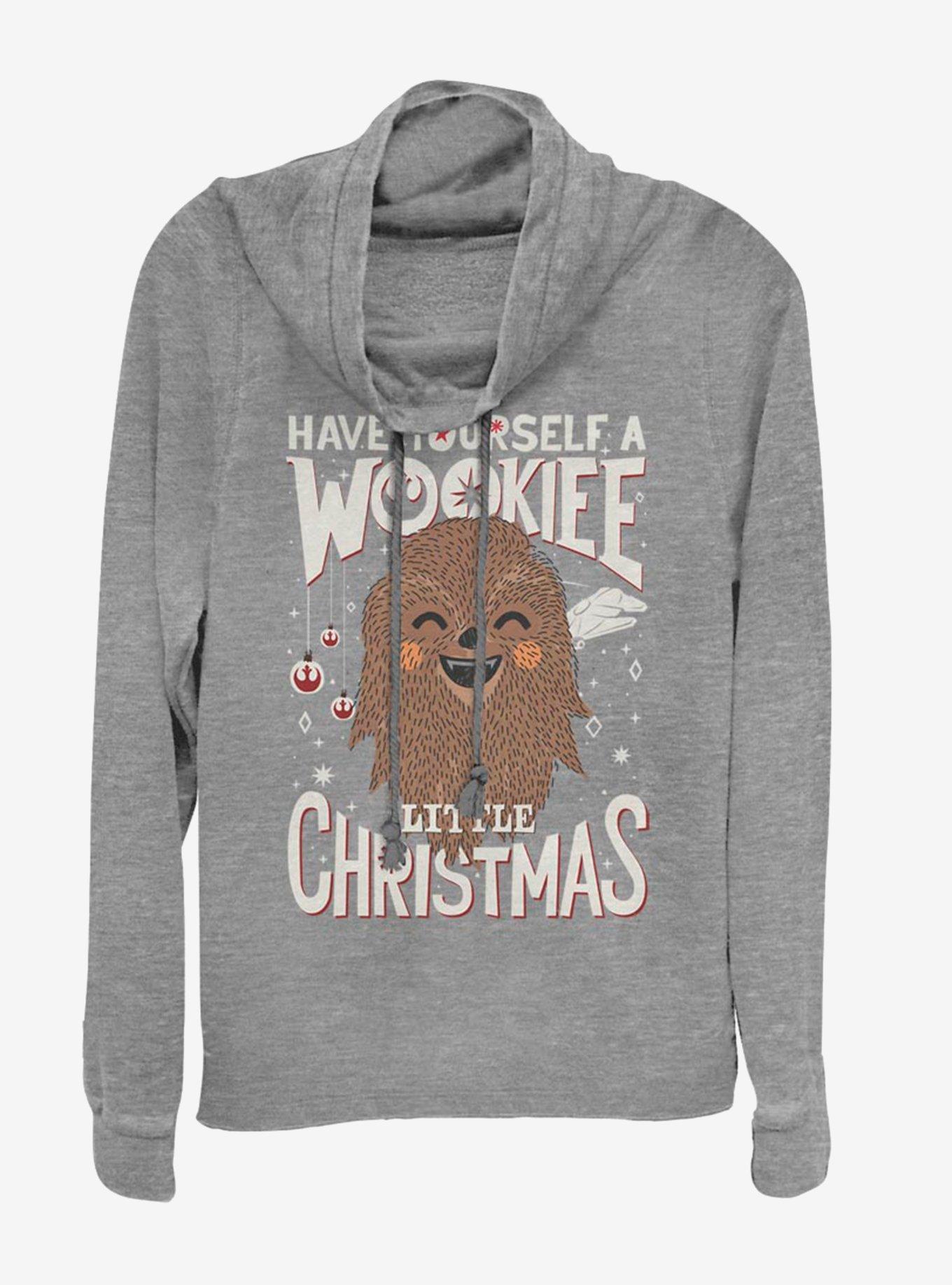 Star Wars Wookiee Christmas Cowlneck Long-Sleeve Womens Top