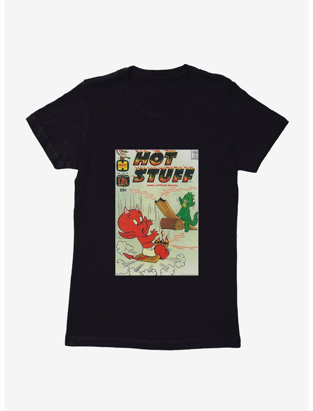 Hot Stuff The Little Devil Playground Comic Cover Womens T-Shirt, BLACK, hi-res