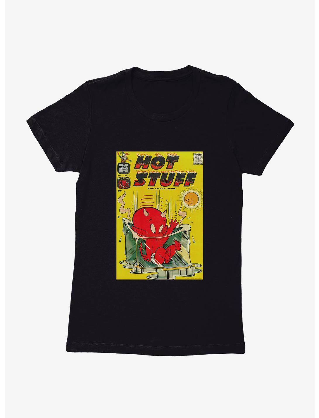 Hot Stuff The Little Devil Hot Day Comic Cover Womens T-Shirt, BLACK, hi-res
