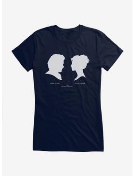 Outlander Claire and Jamie Silhouette Girls T-Shirt, NAVY, hi-res