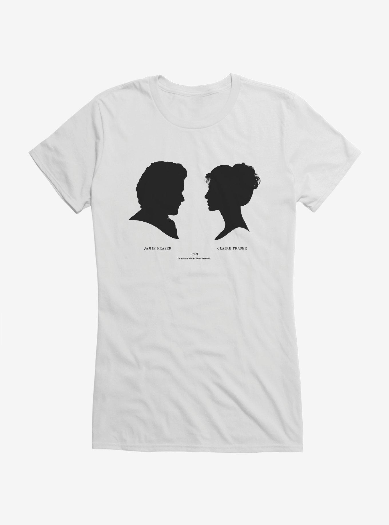 Outlander Claire and Jamie Silhouette Girls T-Shirt, , hi-res