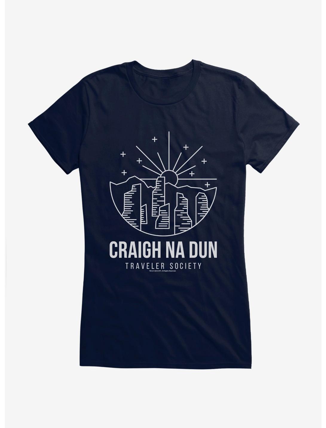 Outlander Craigh Na Dun Society Emblem Girls T-Shirt, NAVY, hi-res