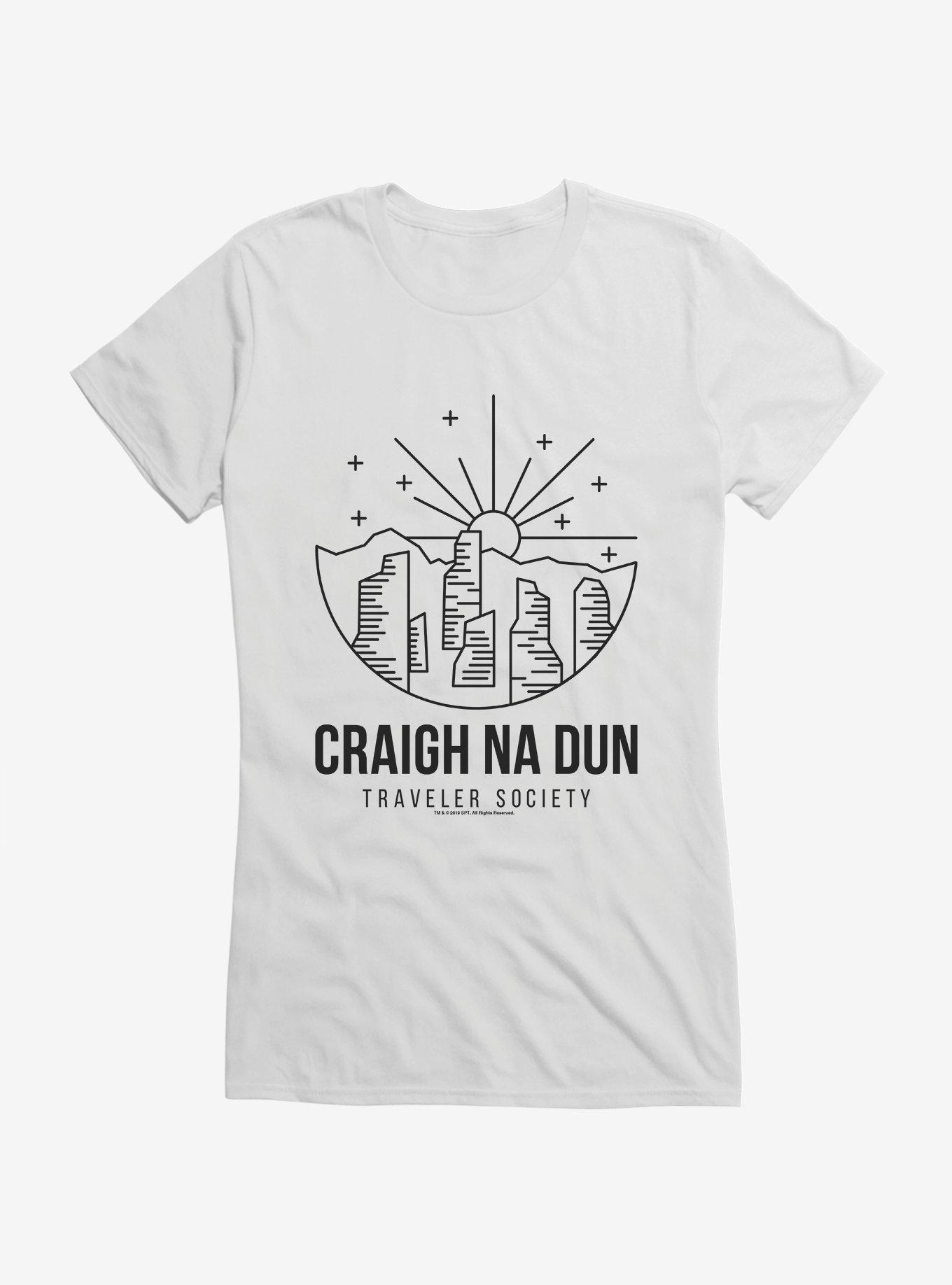 Outlander Craigh Na Dun Society Emblem Girls T-Shirt, WHITE, hi-res