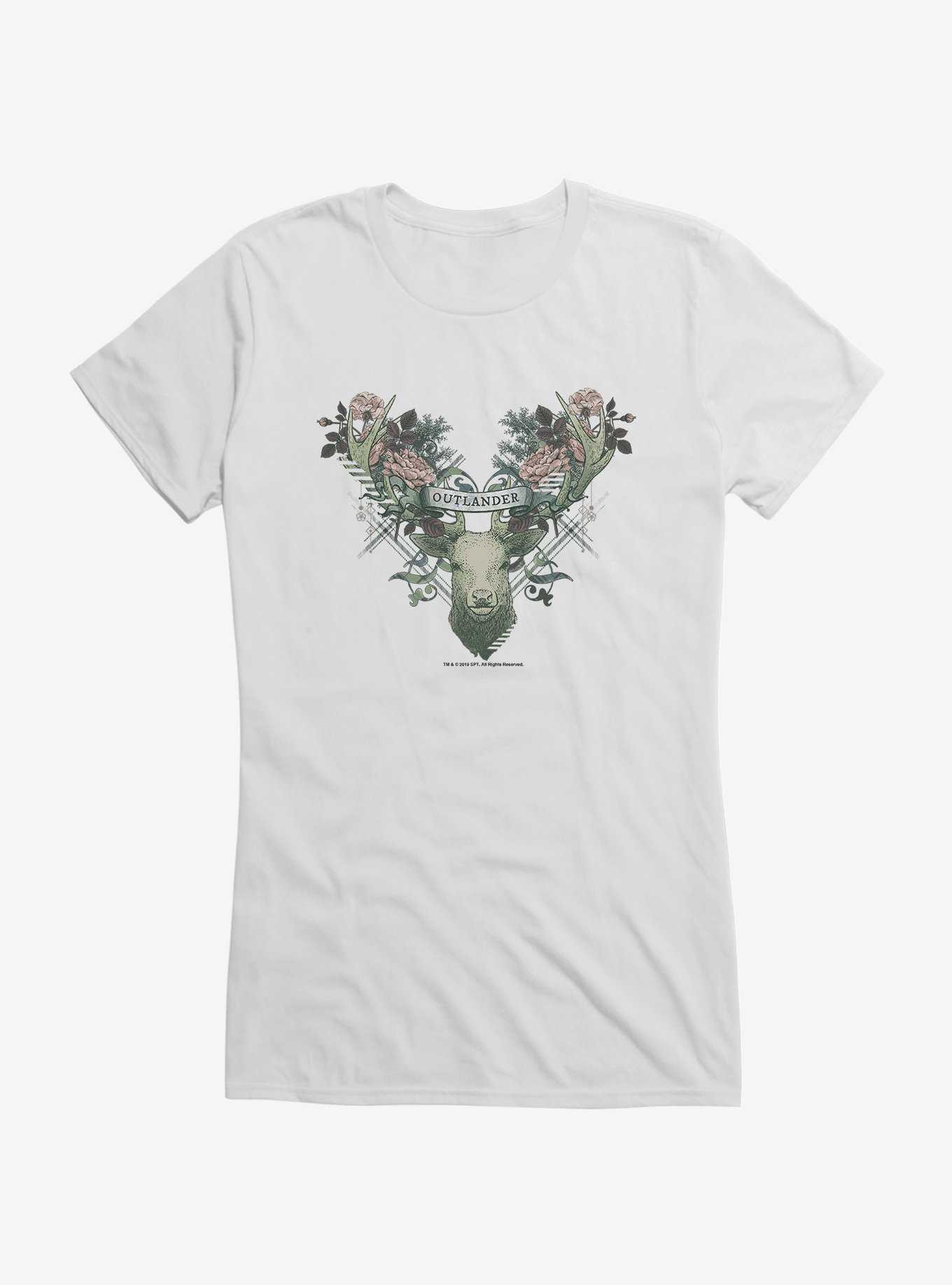 Outlander Floral Deer Girls T-Shirt, , hi-res