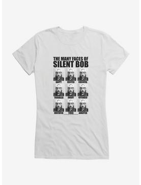Jay And Silent Bob Reboot The Many Faces of Silent Bob Table Girls T-Shirt, WHITE, hi-res