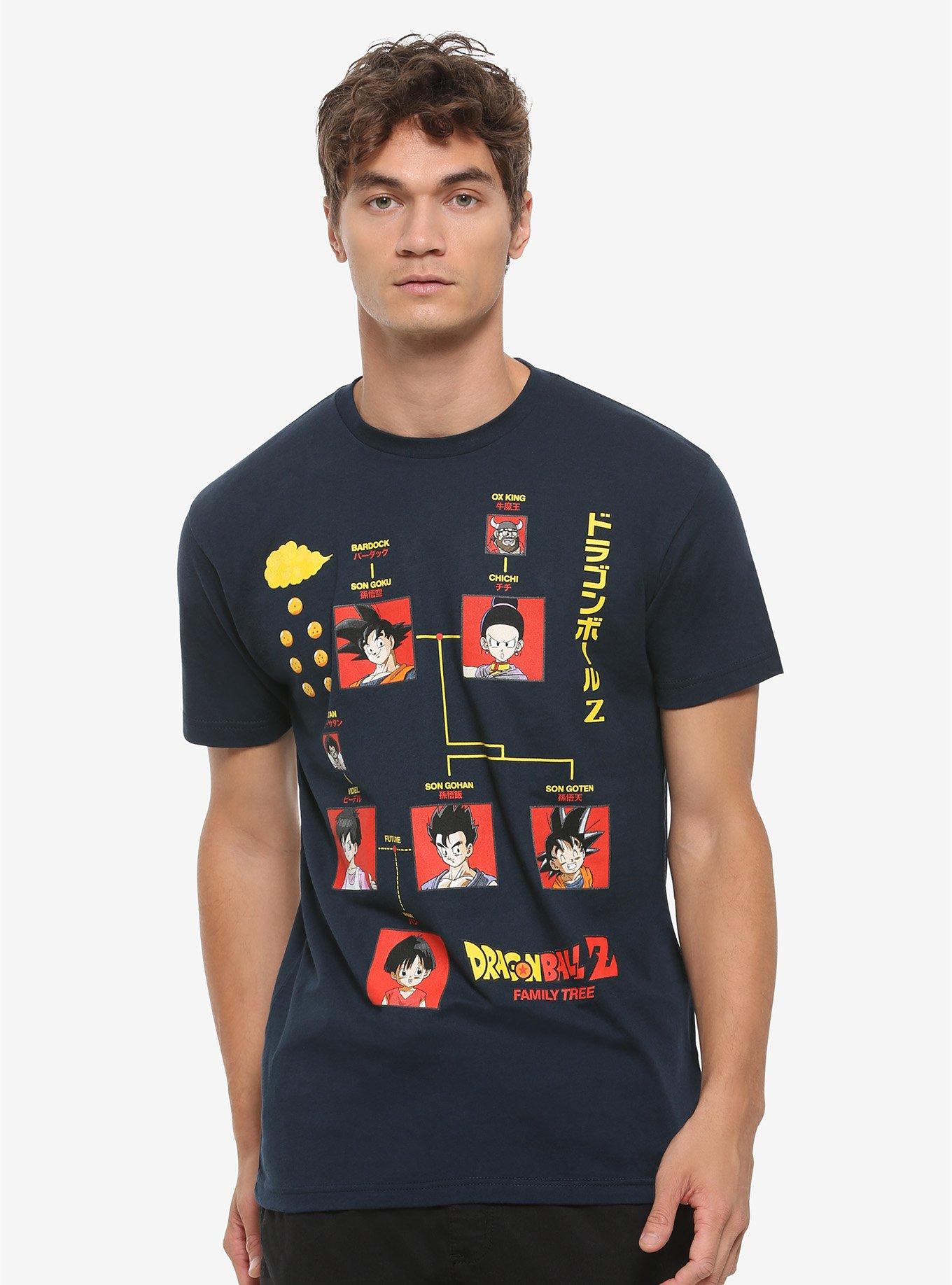 Dragon Ball Z Goku Family Tree T-Shirt - BoxLunch Exclusive, BLUE, hi-res