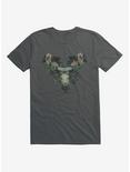 Outlander Floral Deer T-Shirt, CHARCOAL, hi-res
