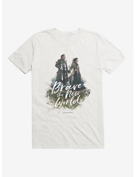 Outlander Jamie Claire Brave New World Poster T-Shirt, WHITE, hi-res
