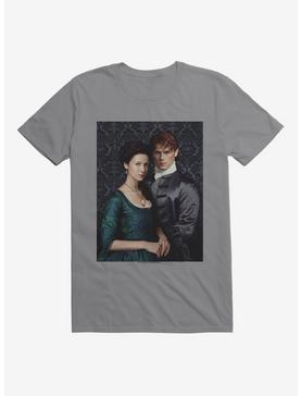 Outlander Jamie and Claire Portrait T-Shirt, STORM GREY, hi-res