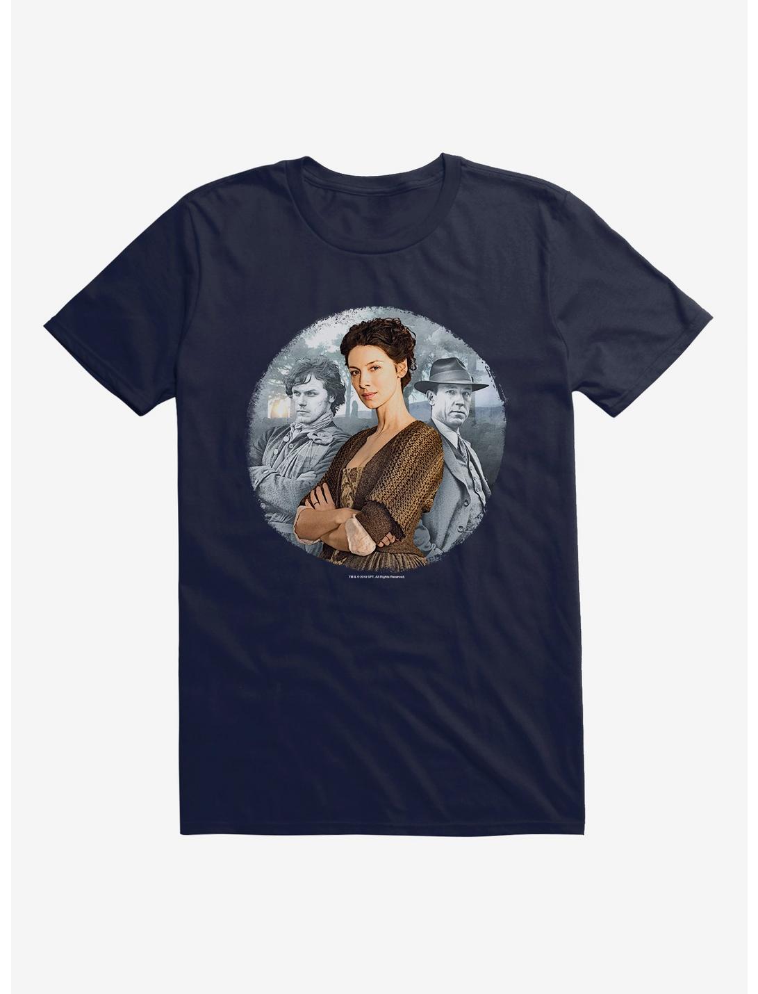 Outlander Trio Portrait T-Shirt, NAVY, hi-res